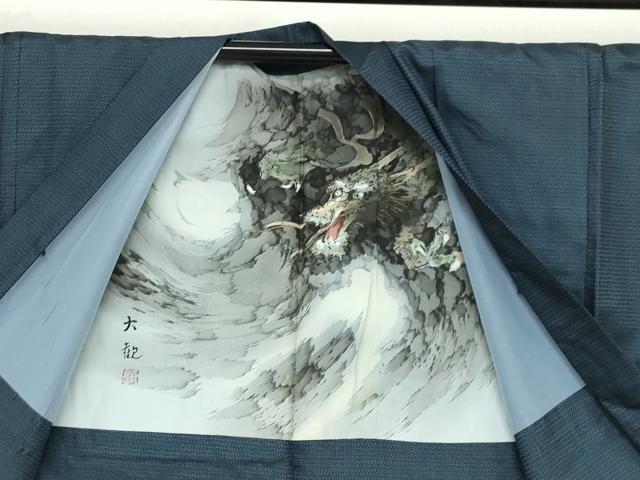 平和屋着物●男性 本場大島紬 アンサンブル 100亀甲 総詰め 正絹 逸品 DAAY5423ud