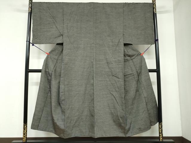 平和屋着物●男性 紬 アンサンブル 長羽織 160亀甲 正絹 逸品 DAAY5425ud