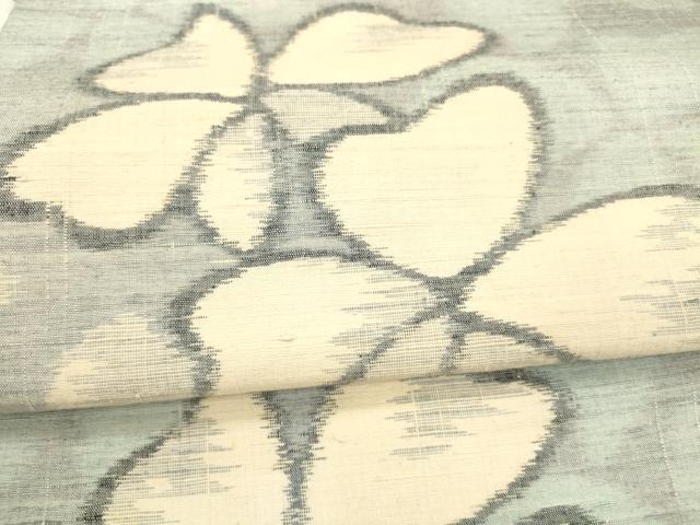 平和屋着物●九寸名古屋帯 紬地 舞花文 正絹 逸品 DAAY8049cm