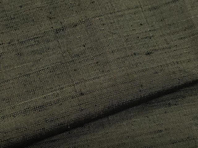 平和屋着物●男性 紬 アンサンブル 涅色 正絹 逸品 CAAZ8081vf