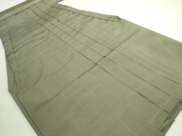 平和屋着物●極上 男性 馬乗り袴 精巧仕舞平 縞 逸品 DZAB1540kh5