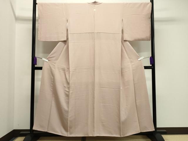 平和屋着物●上質な色無地 灰桜色 正絹 逸品 CAAY8374gh