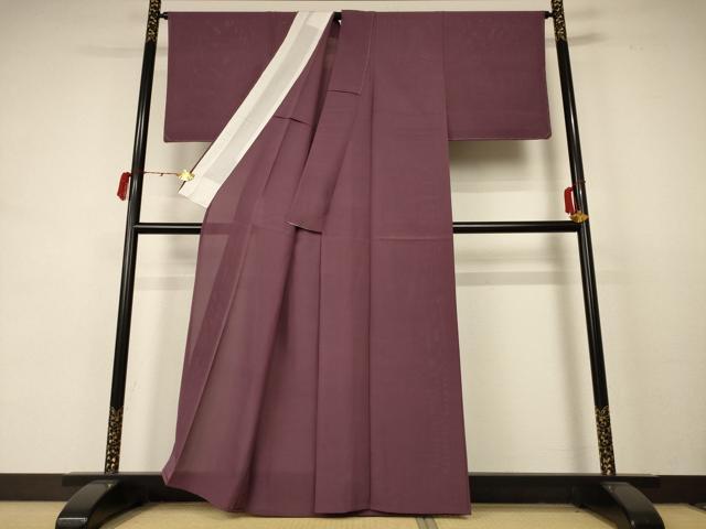 平和屋着物*夏物 色無地 絽 煤竹色 正絹 逸品 AABC9415jd