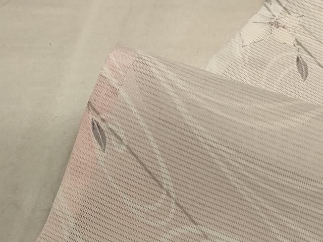 平和屋着物*夏物 小紋 絽 流水枝花文 洗える着物 AABC9845jd