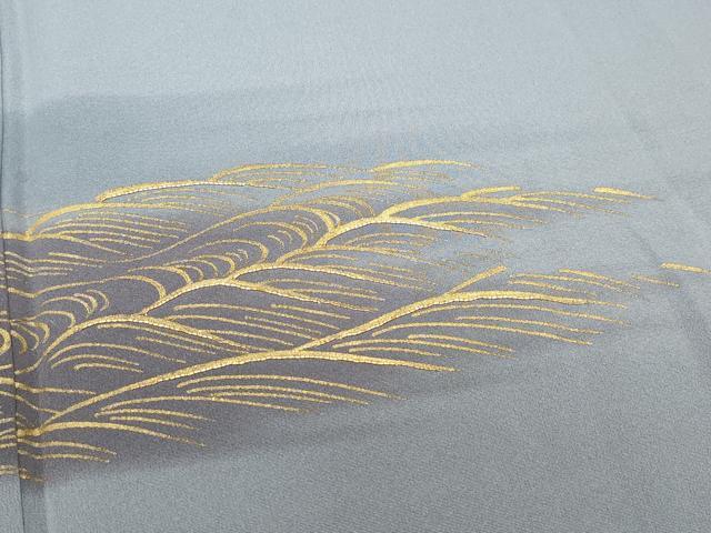 平和屋着物●訪問着 駒刺繍 立波文 金彩 正絹 逸品 CAAZ8190vf