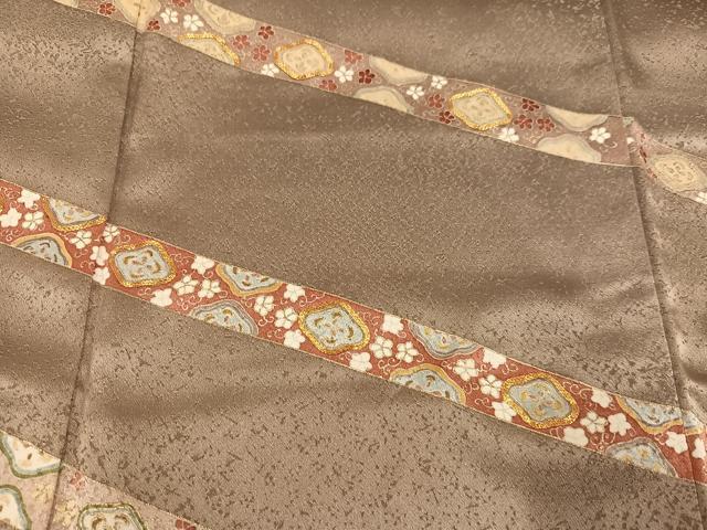 平和屋着物●訪問着 駒刺繍 花唐草文 金彩 正絹 逸品 AABC9779ph