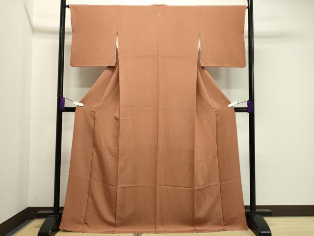 平和屋着物●江戸小紋 作家物 鮫小紋柄 鬼しぼ縮緬 ロング丈 正絹 逸品 CABA1290gh