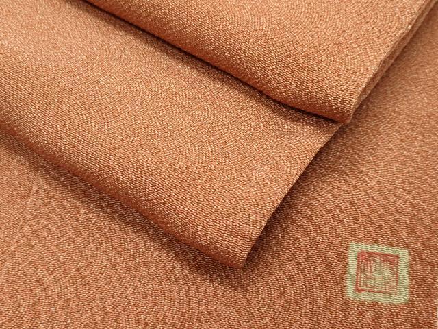 平和屋着物●江戸小紋 作家物 鮫小紋柄 鬼しぼ縮緬 ロング丈 正絹 逸品 CABA1290gh