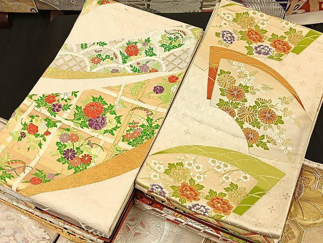 平和屋着物■袋帯 西陣 まとめて100点 鳳凰 向かい鶴 鴛鴦 蝶 更紗 花柄 宝相華 正倉院 金銀糸 など 未使用品あり 全て正絹 mmm011