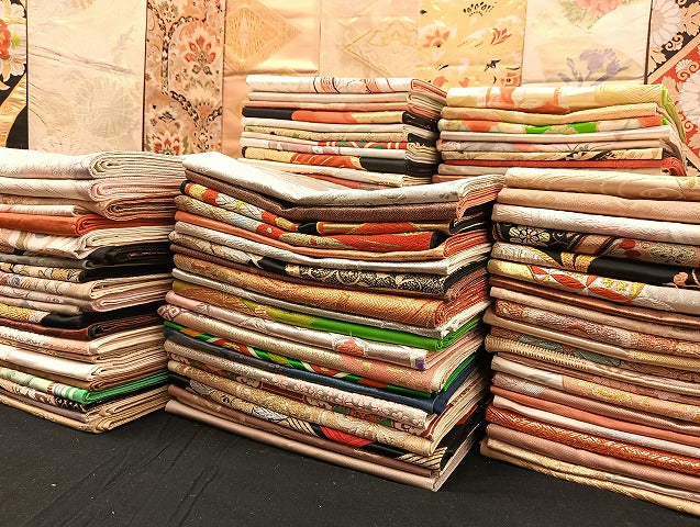 平和屋着物■袋帯 西陣 まとめて100点 鳳凰 向かい鶴 向かい蝶 風景 更紗 花柄 宝相華 正倉院 金銀糸 など 未使用品あり 全て正絹 mmm012