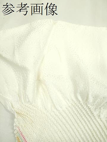 平和屋着物●和装小物 帯締め・帯揚げセット 総絞り 中抜き 斜線文 逸品 未使用 CAAZ6268ju