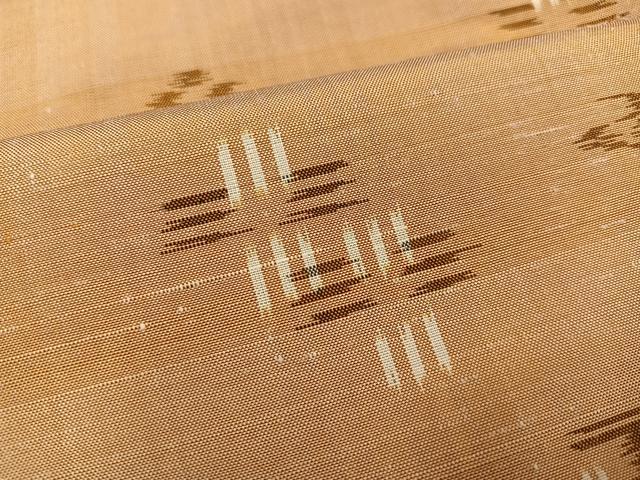 平和屋着物●本場琉球絣 紬 正絹 逸品 未使用 AABD4423ph
