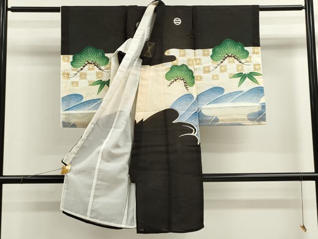 平和屋着物*夏物 お宮参り 男の子 祝着 産着 初着 のしめ 絽 刺繍 鯉の滝登り 金銀彩 逸品 CAAZ7048ze