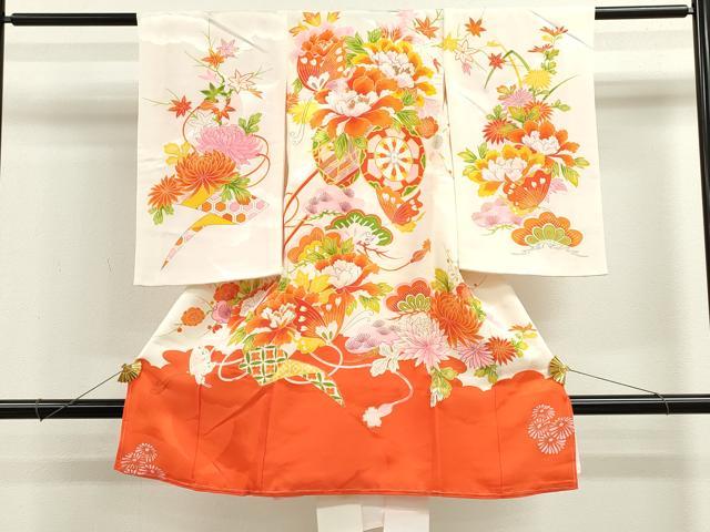 平和屋着物[]お宮参り 女の子 祝着 産着 初着 のしめ 花車舞