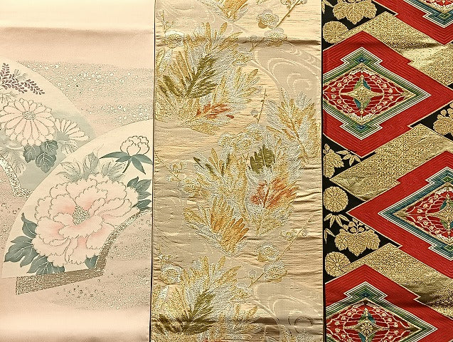 平和屋着物■袋帯 西陣 まとめて100点 鳳凰 鶴 人物 向かい蝶 更紗 花柄 宝相華 正倉院 金銀糸 など 未使用品あり 全て正絹 mmm048