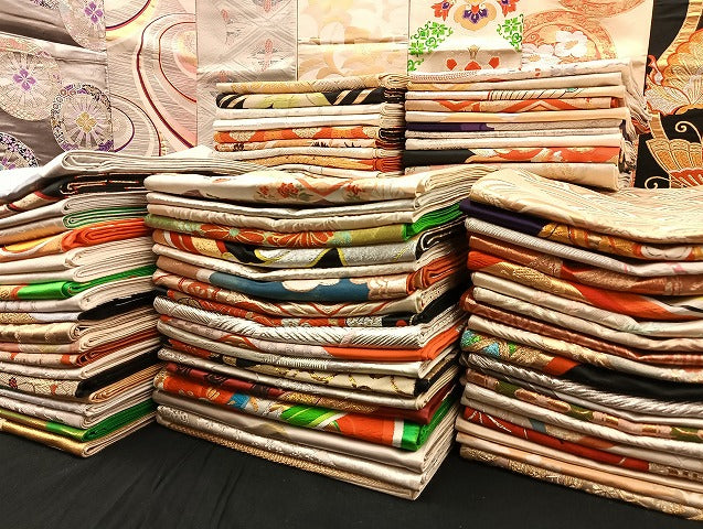 平和屋着物■袋帯 西陣 まとめて100点 向かい鶴 鴛鴦 蝶 更紗 花柄 宝相華 金銀糸 など 着用可能多数 未使用品あり 全て正絹 mmm046