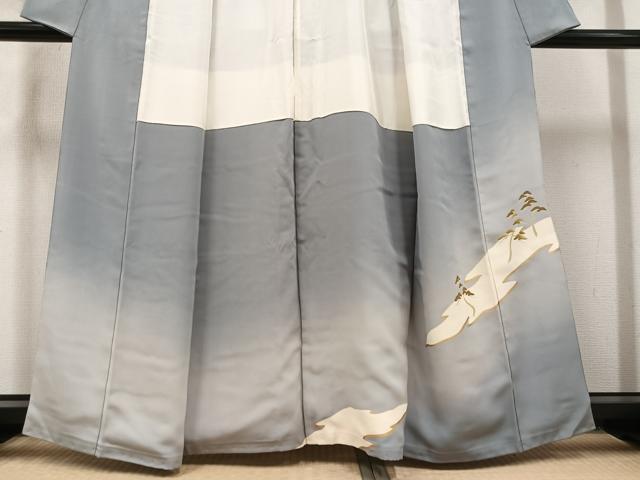 平和屋着物●豪華色留袖 刺繍 浜松舟文 暈し染め 金彩 正絹 逸品 AABD4741ph