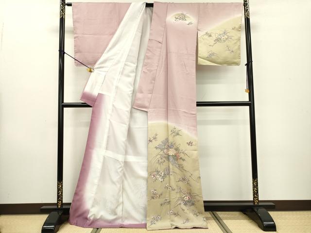 平和屋着物●訪問着 花籠文 暈し染 金彩 正絹 逸品 DAAX9920fe