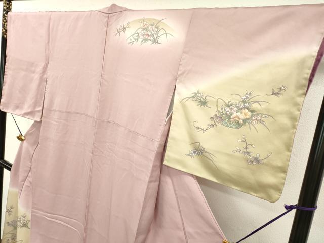 平和屋着物●訪問着 花籠文 暈し染 金彩 正絹 逸品 DAAX9920fe