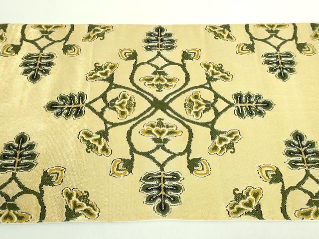 平和屋着物●最高級 龍村平蔵製 太鼓柄 本袋帯 鴛鴦唐草文 金糸 逸品 DZAB2004kh6