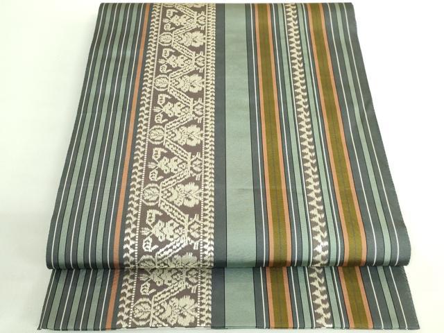 平和屋着物●極上 本場筑前博多織 両面 全通柄袋帯 献上 逸品 DZAB2062kh6