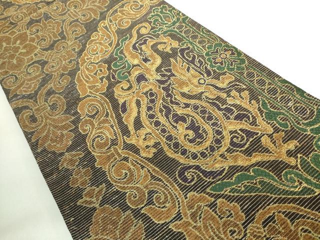 平和屋着物●極上 創業280年 誉田屋源兵衛 六通柄袋帯 龍 金糸 逸品 DZAB2061kh6