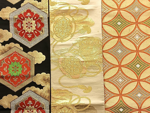 平和屋着物■袋帯 西陣 まとめて100点 向かい鳳凰 向かい鶴 有栖川文様 蝶 花柄 七宝 正倉院 楽器 金銀糸 未使用品あり 全て正絹 mmm065