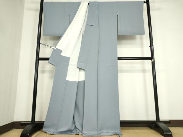 平和屋着物●上質な色無地 秘色色 ロング丈 正絹 逸品 DAAY9329az