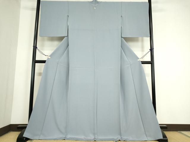 平和屋着物●上質な色無地 秘色色 ロング丈 正絹 逸品 DAAY9329az