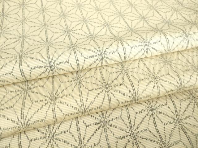 平和屋着物●上質な紬 麻の葉文 正絹 逸品 DAAY9363az
