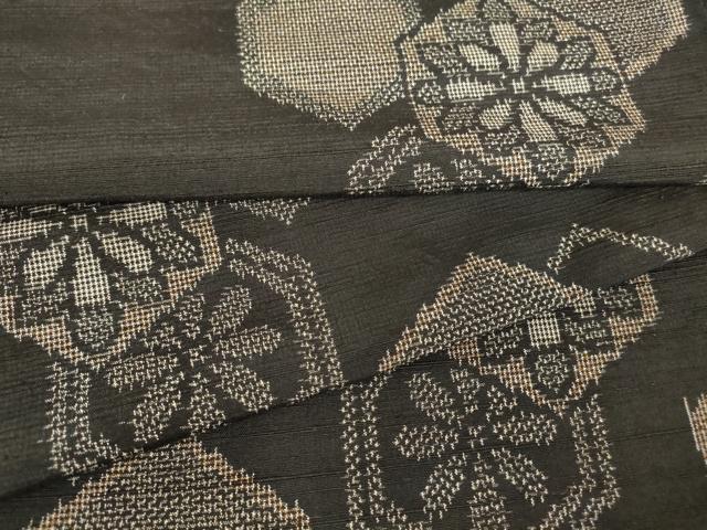 平和屋着物○上質な紬 亀甲花文 正絹 逸品 未使用 DAAY9365az