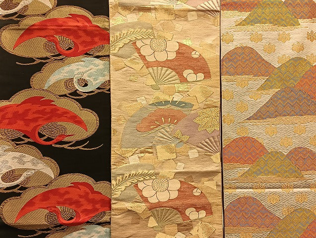 平和屋着物■袋帯 西陣 まとめて100点 鶴 孔雀 鴛鴦 鹿 蝶 更紗 花柄 七宝 正倉院 金銀糸 など 着用可能多数 未使用品あり 全て正絹 mmm077