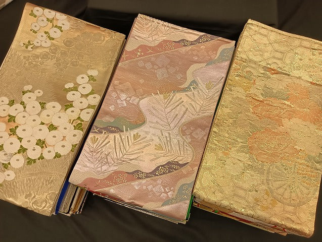 平和屋着物■袋帯 西陣 まとめて100点 鳳凰 孔雀 鴛鴦 鹿 人物 向かい蝶 風景 更紗 七宝 正倉院 佐賀錦 金銀糸 未使用品有 全て正絹 mmm075