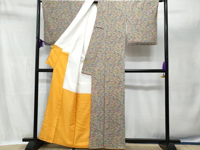 平和屋着物■上質な小紋 型染め 松尽くし 正絹 逸品 CABA2797fb