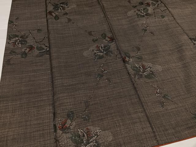 平和屋着物●本場大島紬 一元絣 枝花文 正絹 逸品 AABD5981ph