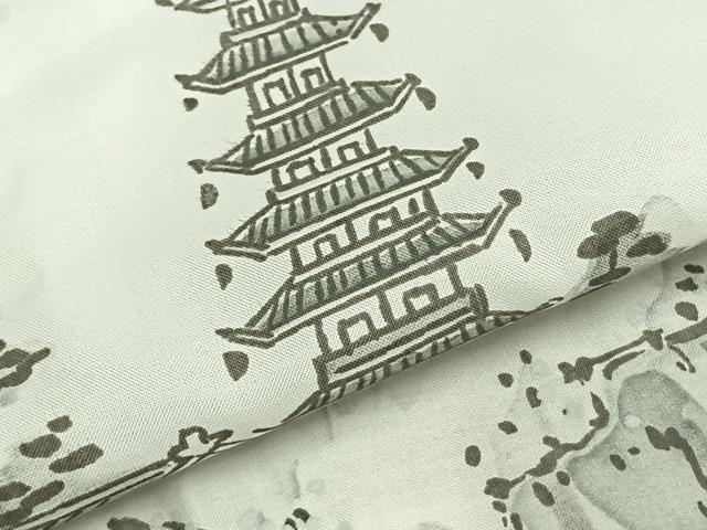 平和屋着物●男性 長襦袢 単衣 手描き 人物風景文 洗える着物 AABD0517fy