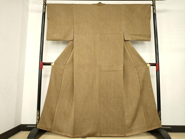 平和屋着物●大変加工の良い小紋 総絞り 正絹 逸品 AABD1134ck