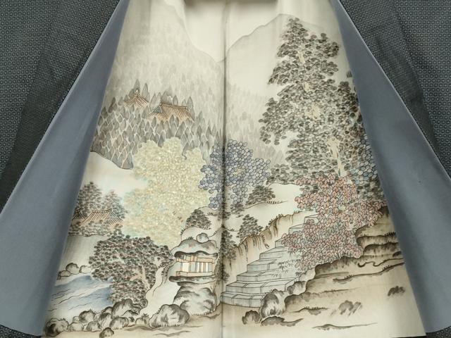 平和屋着物●男性 本場大島紬 アンサンブル 80亀甲 総詰め 正絹 逸品 DAAZ5137du