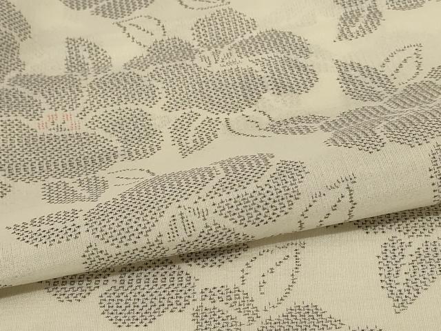 平和屋着物*夏物 本場大島紬 夏大島 草花文 正絹 逸品 AABD6562jd