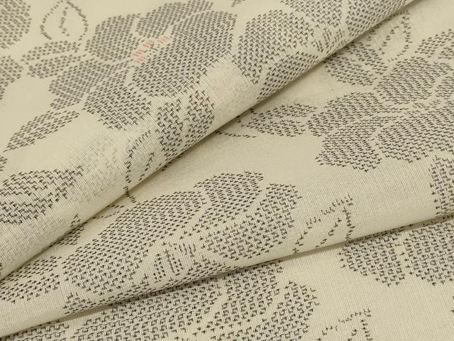 平和屋着物＊夏物 本場大島紬 夏大島 草花文 正絹 逸品 AABD6562jd