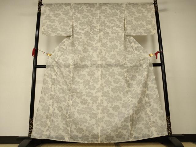 平和屋着物*夏物 本場大島紬 夏大島 草花文 正絹 逸品 AABD6562jd