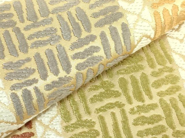 平和屋着物●極上 西陣 川島織物 六通柄 本袋帯 市松文様 金糸 逸品 DZAB2304kh6