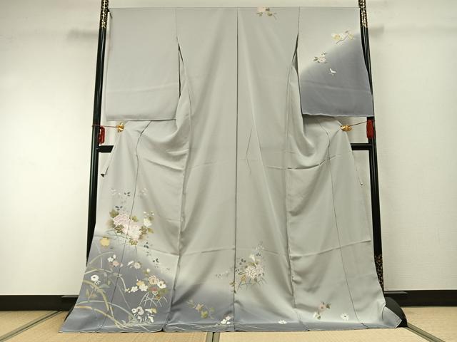 平和屋着物○訪問着 霞文 暈し染め 鬼しぼ縮緬 正絹 逸品 AABB7205ph