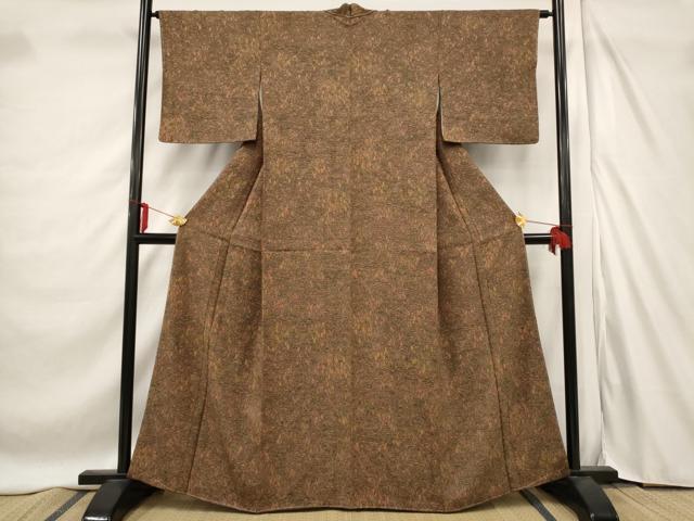 平和屋着物■上質な小紋 樹林文 正絹 逸品 未使用 AABD9493st