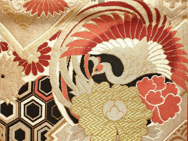 平和屋本店■袋帯 西陣 まとめて100点 鳳凰 向かい鶴 向かい蝶 花柄 七宝 宝相華 楽器 金銀糸 など 未使用品あり 全て正絹 se3796