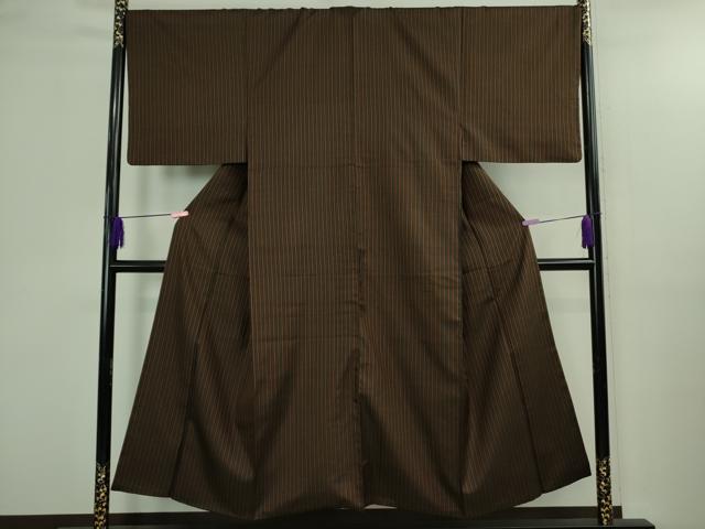 平和屋本店●極上 男性 本場黄八丈 黒八丈 まるまなこ 紬 逸品 DZAA3371kh6