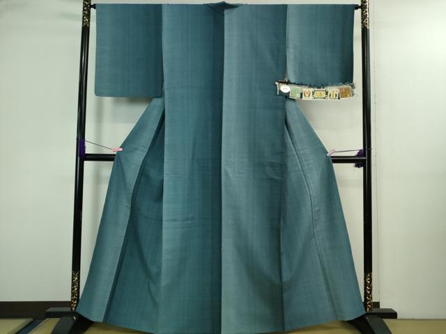 平和屋本店▽極上 本場結城紬 重要無形文化財 単衣 奥順謹製 間道 証紙付き 逸品 DZAA5771kh6