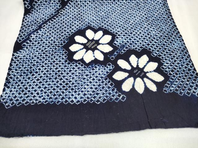 平和屋本店∴極上 夏物 浴衣 有松鳴海絞り 反物 着尺 枝花 綿 逸品 未使用 DZAA11567kh6