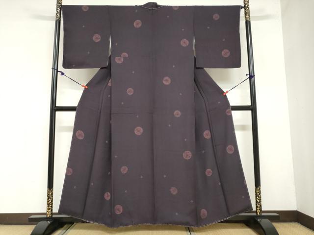 平和屋着物●上質な小紋 絞り 舞花文 さが美扱い 正絹 逸品 未使用 DAAZ7448ud