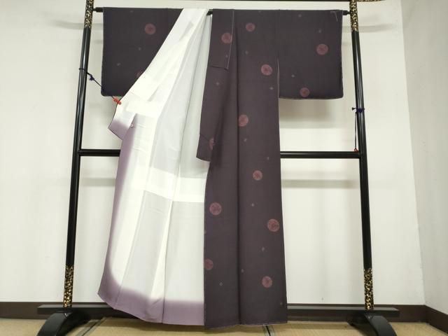 平和屋着物●上質な小紋 絞り 舞花文 さが美扱い 正絹 逸品 未使用 DAAZ7448ud